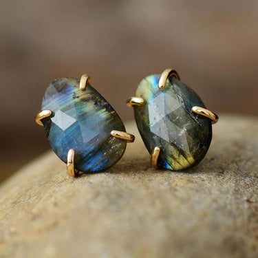 Faceted Labradorite Earrings-Your Soul Place